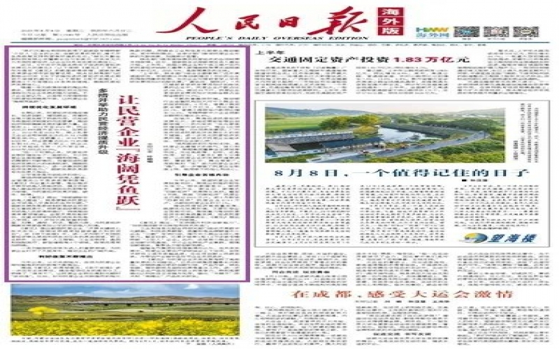 《人民日?qǐng)?bào)》海外版:多措并舉助力民營經(jīng)濟(jì)提質(zhì)升級(jí) 讓民營企業(yè)“海闊憑魚躍”